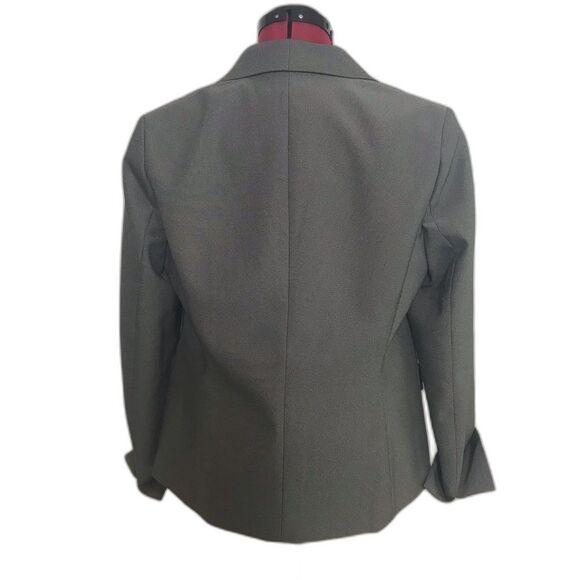 Le Suit Blazer Women's Size 10 Grey Essential Long Sleeve One-Button NWT - Picture 4 of 9